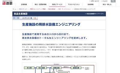 食品生産施設エンジニアリング（用排水設備エンジニアリング）